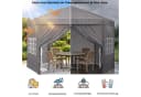 DAITORE Faltpavillon 3x3 m Grau Höhenverstellbar mit 4 Seitenteilen Bild 3