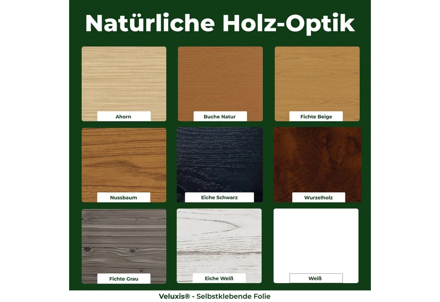 Veluxis Möbelfolie Braun Holz-Optik Selbstklebend Wasserfest - Bild 5
