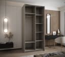 ABIKS MÖBEL Schwebetürenschrank LUX 3 hoch Beige/Gold mit Spiegel Bild 5