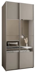 ABIKS MÖBEL Schwebetürenschrank LUX 4 silber mit Spiegel Bild 2