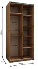 ABIKS MÖBEL Schwebetürenschrank LUX 4 silber mit Spiegel Bild 5