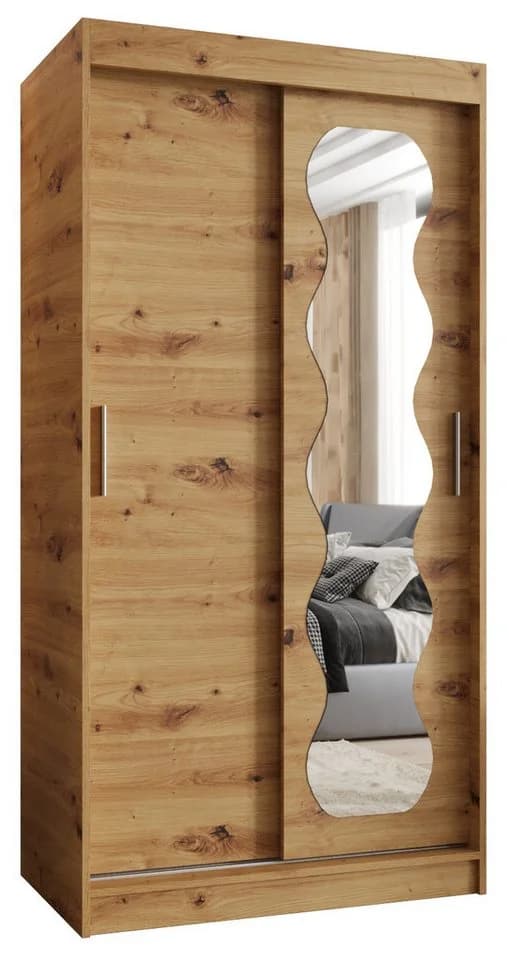 ABIKS MÖBEL Schwebetürenschrank SPOTI mit Spiegel und Kleiderstange - Bild 2