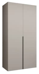ABIKS MÖBEL Drehtürenschrank ALICANTE 1 Schwarz/Beige mit Kleiderstange Bild 2