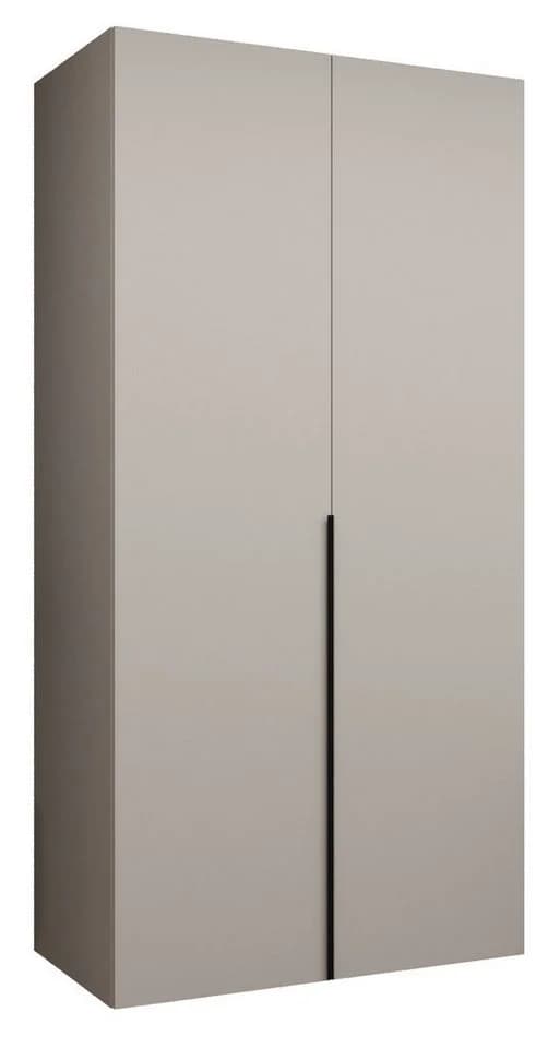 ABIKS MÖBEL Drehtürenschrank ALICANTE 1 Schwarz/Beige mit Kleiderstange - Bild 2