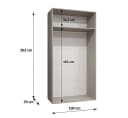 ABIKS MÖBEL Drehtürenschrank MARBELLA mit Kleiderstange und Regalen Bild 1