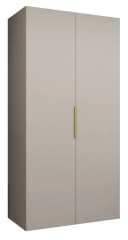 ABIKS MÖBEL Drehtürenschrank MARBELLA Beige/Gold mit Kleiderstange Bild 2