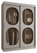 ABIKS MÖBEL Schwebetürenschrank BAHRAJN 2 Schlafzimmerschrank Schwarz Matt Bild 2