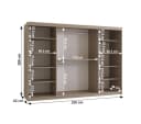 ABIKS MÖBEL Schwebetürenschrank RUBINO V 250 Beige/Schwarz Bild 1