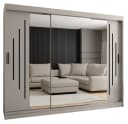 ABIKS MÖBEL Schwebetürenschrank RUBINO Y 250 Beige/Schwarz Bild 2