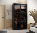 ABIKS MÖBEL Schwebetürenschrank DATA Schwarz mit Rauchglas Bild 1