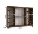 ABIKS MÖBEL Schwebetürenschrank RUBINO Y 250 Braun Schwarz Bild 1