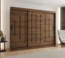 ABIKS MÖBEL Schwebetürenschrank RUBINO Y 250 Braun Schwarz Bild 3