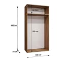 ABIKS MÖBEL Drehtürenschrank PIANO 3 mit Spiegel und Kleiderstange Bild 1