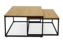 Home Collective Couchtisch 2er Set Stapelbar Metall Eiche Hell Bild 1