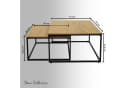 Home Collective Couchtisch 2er Set Stapelbar Metall Eiche Hell Bild 3