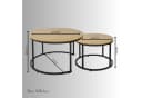 Home Collective Couchtisch 2er Set Beistelltisch Eiche Metall Bild 3