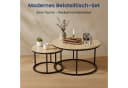 Home Collective Couchtisch 2er Set Beistelltisch Eiche Metall Bild 4
