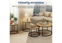 Home Collective Couchtisch 2er Set Beistelltisch Eiche Metall Bild 5