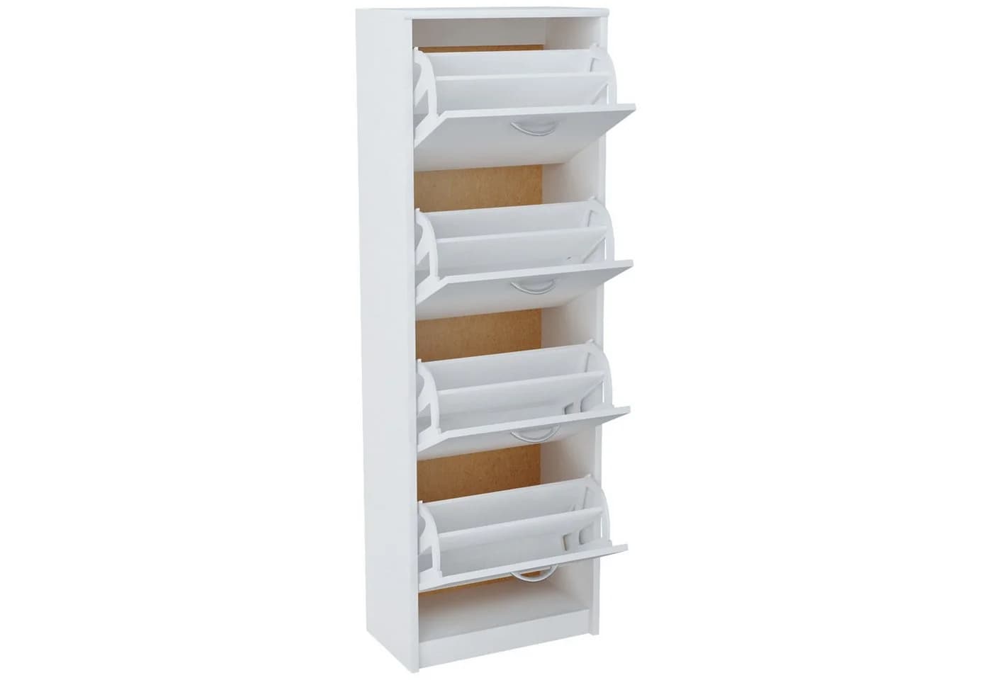Home Collective Schuhschrank Weiß Aufklappbare Fächer Modern - Bild 4