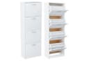 Home Collective Schuhschrank Weiß Aufklappbare Fächer Modern Bild 5