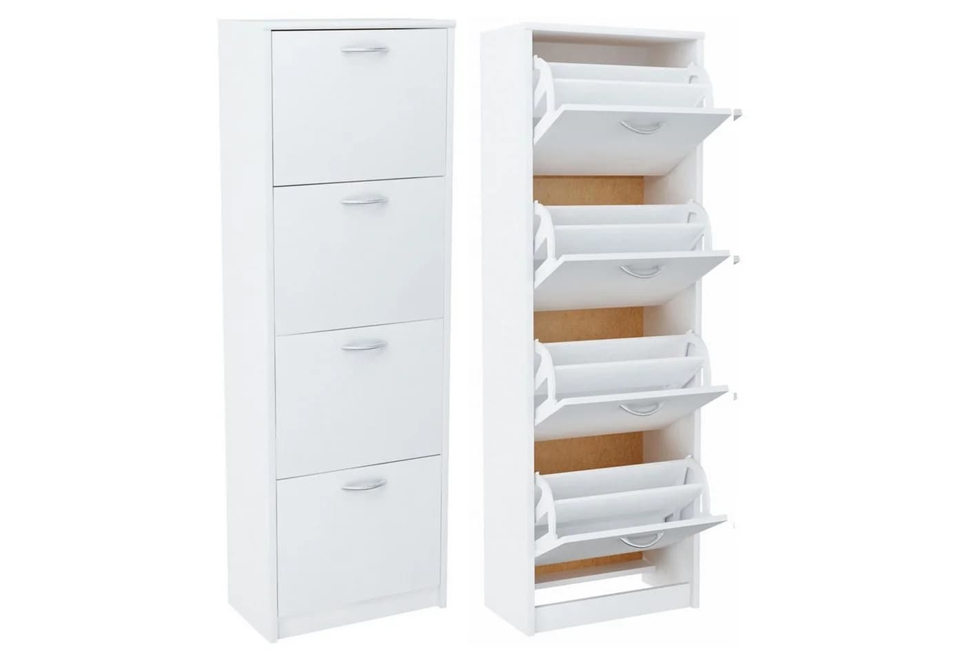 Home Collective Schuhschrank Weiß Aufklappbare Fächer Modern - Bild 5