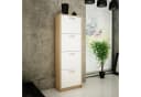 Home Collective Schuhschrank 50 cm mit 6 Fächern Sonoma/Weiß Bild 1