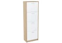 Home Collective Schuhschrank 50 cm mit 6 Fächern Sonoma/Weiß Bild 2