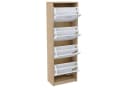 Home Collective Schuhschrank 50 cm mit 6 Fächern Sonoma/Weiß Bild 4