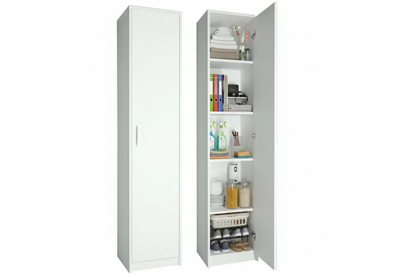 Home Collective Regal 5 Ebenen Aktenschrank Weiß Matt - Bild 2