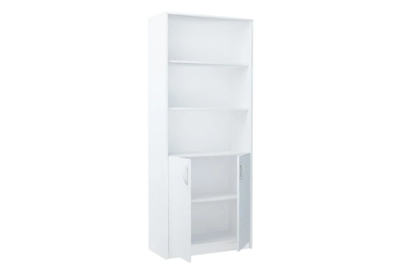 Home Collective Bücherregal 5 Ebenen 2 Türen Weiß Laminiert - Bild 3