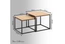 Home Collective Couchtisch 2er Set Eiche hell Modern Bild 3
