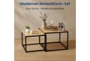 Home Collective Couchtisch 2er Set Eiche hell Modern Bild 4