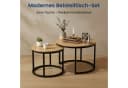Home Collective Couchtisch Set 2er Rund Eiche Hell Bild 4