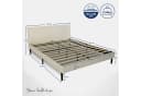 Home Collective Polsterbett Beige Samt mit Lattenrost Bild 3