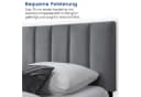 Home Collective Polsterbett mit Lattenrost und gepolstertem Kopfteil Grau Bild 5