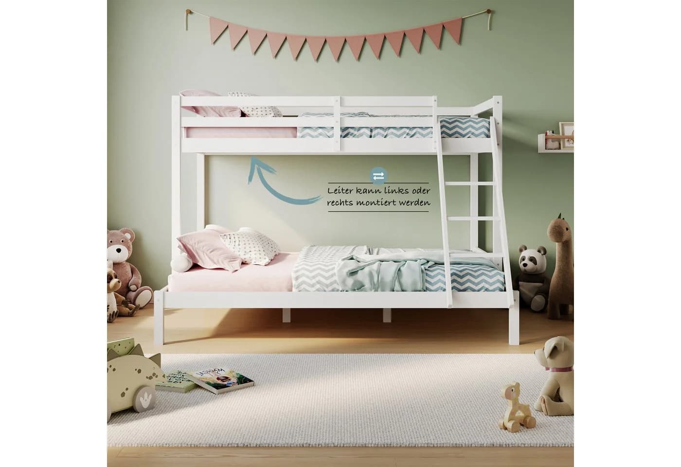 Kids Collective Hochbett 140x200 Etagenbett EN 747-Zertifizierung