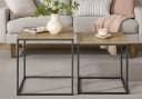 Home Collective Couchtisch 2er Set Sonoma Eiche Schwarz Bild 2