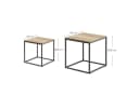 Home Collective Couchtisch 2er Set Sonoma Eiche Schwarz Bild 4