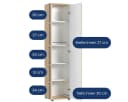 Home Collective Mehrzweckschrank 40 cm breit Sonoma-Eiche Weiß Bild 3