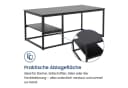 Home Collective Couchtisch Beistelltisch Wohnzimmertisch Tisch Couch Mit Ablage, Mit Metallrahmen, Schwarz Bild 4