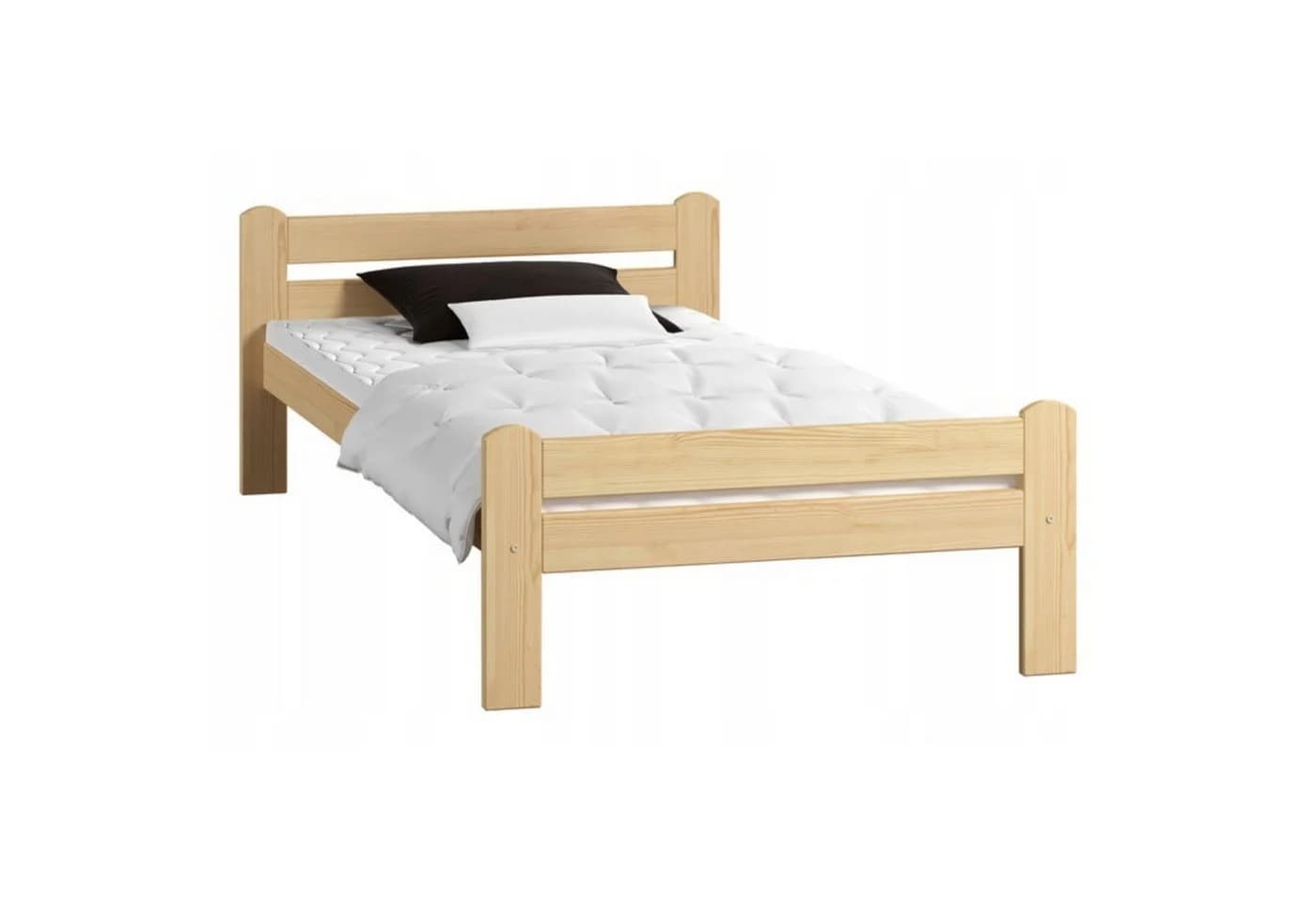 Home Collective Bettgestell Einzelbett Massivholz Kiefer Natur