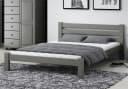 Home Collective Einzelbett Massivholz Grau mit Lattenrost Bild 2