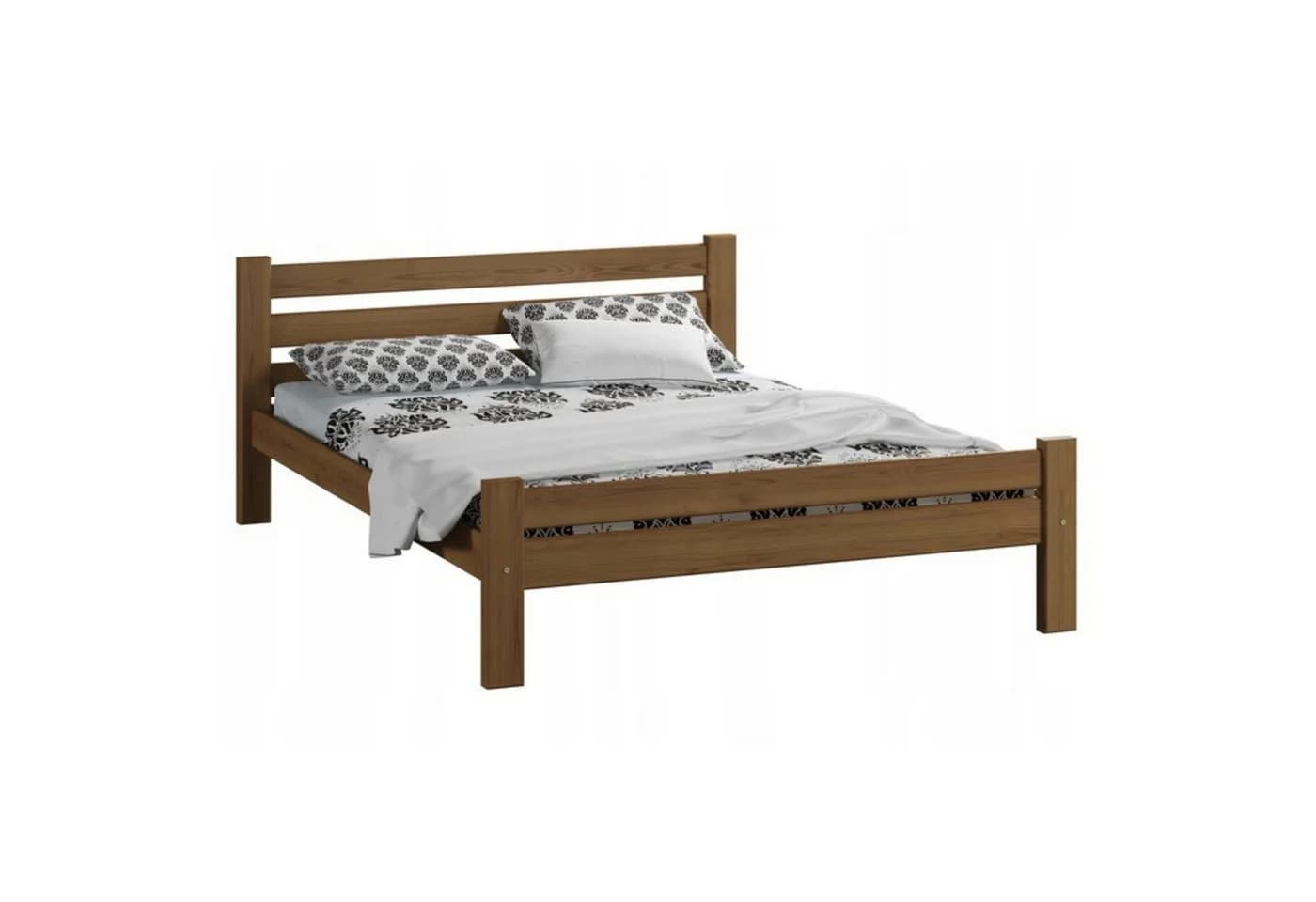 Home Collective Massivholzbett Kiefer Eiche mit Lattenrost