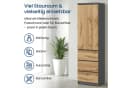 Home Collective Kleiderschrank Anthrazit-Eiche 1 Tür 3 Schubladen Bild 4