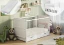 Kids Collective Babybett Kinderbett Weiß mit Matratze und Schublade Bild 2