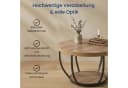 Home Collective Couchtisch Beistelltisch rund Ø 80 cm moderner Wohnzimmertisch mit 2 Ablagen Bild 5