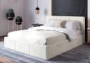 Elegantes Polsterbett aus Metall und Samt Bild 2