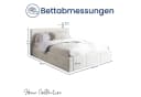 Elegantes Polsterbett aus Metall und Samt Bild 3