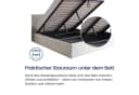 Elegantes Polsterbett aus Metall und Samt Bild 4