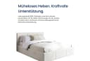 Elegantes Polsterbett aus Metall und Samt Bild 5